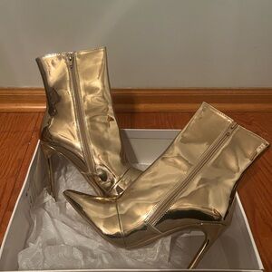 Gold Ankle Boots